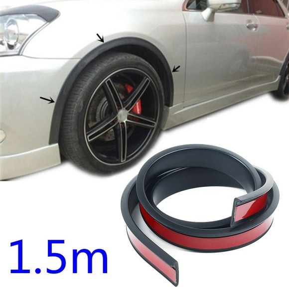 Car Wheel Arch Trim 150*3.8CM Universal Car Fender Flare Wheel Eyebrow Protector Arch Strip Camper Shells Rubber Seal Strip