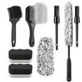 thumbnail image 1 of Car Wheel Brush Set, 8 Piece Kit with Soft Bristle Tire Brush, Microfiber Brush, Rim Cleaner & Detailing Tools, 1 of 9