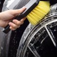 thumbnail image 1 of Car Wheel Cleaning Brush – Heavy-Duty Nylon Bristles, Steel Rim Crevice Degreasing, Soft & Hard Hair, Yellow, 1pc, Durable ABS Handle, 8.8x4.3in, Efficient Tire Wash Tool, 1 of 6