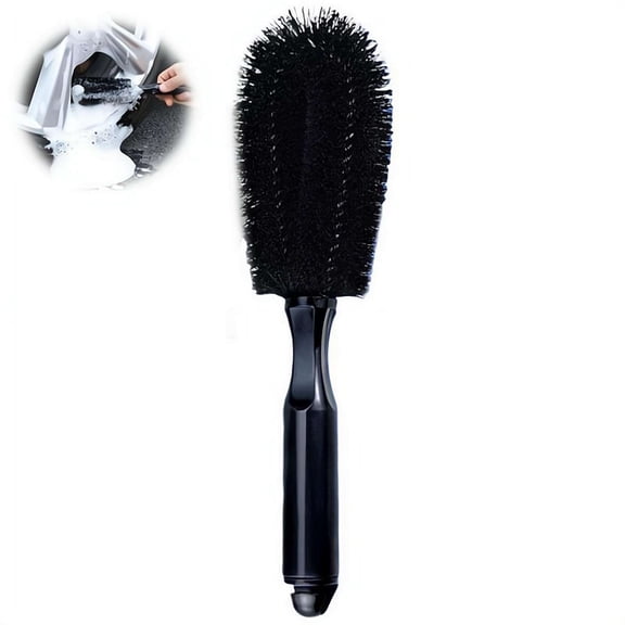 Car Wheel Cleaning Brush, Stiff Bristle Inner Rim Detailing Brush Deep Clean Brake Dust & Wheel Spoke Dirt