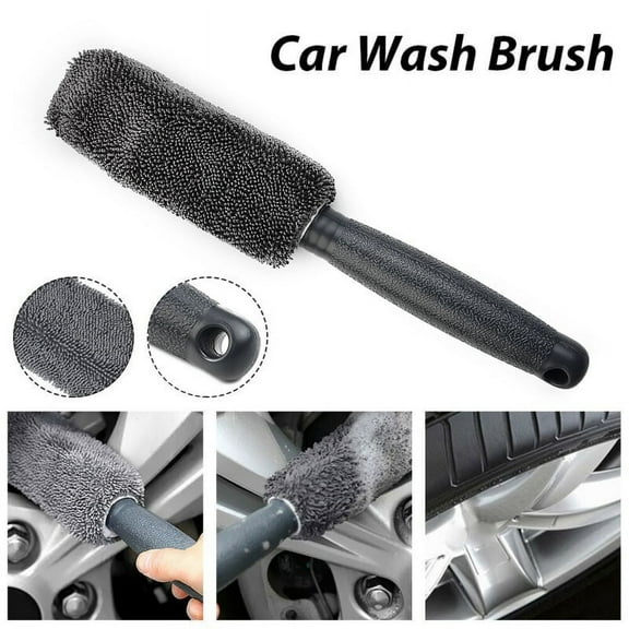 Car Wheel Cleaning Brush Tool Tire Washing Clean Soft Bristle Cleaner Black