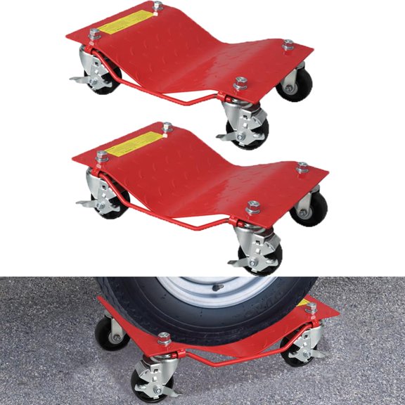 Car Wheel Dolly, 4000 lbs/6000 lbs Car Moving Cart with Brakes,  Heavy-Duty Vehicle Dolly, Moving Cars, Trucks, Trailers, Motorcycles, and Boats