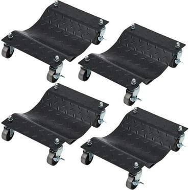 Car Wheel Dolly Set of 4, 6000lbs Capacity Heavy-Duty Car Tire Dolly 360° Rotatable Cast Iron Wheel