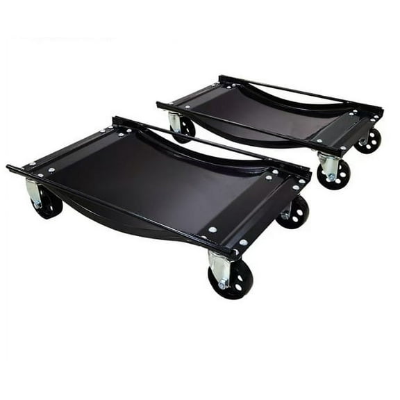 Car Wheel Dolly Set of 4, Vehicle Rollers Dolly for Moving Car with Heavy Duty 3.5 Inch Steel Wheels, 24x15 inches, Capacity 10000LBS