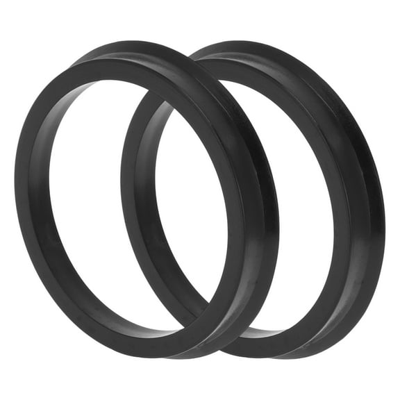 Car Wheel Hub Centric Rings Wheels Center Shaft Shock Absorbing Hubrings Durable Polycarbonate OD 70.6mm to ID 59.1mm 2 Pcs Black