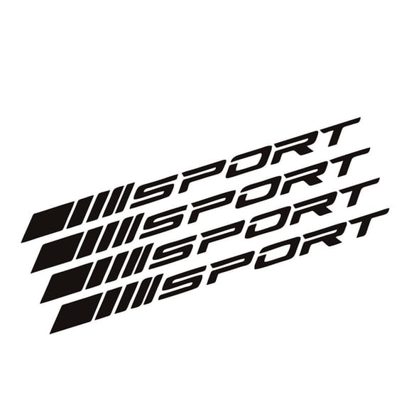 Car Wheel Hub Decals Reflective Rim Stickers Sport Tire Lettering Racing Decoration Universal Fit Waterproof Vinyl 4 Pieces Black