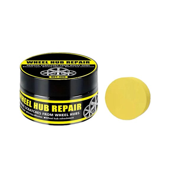 Car Wheel Hub Repair Kit Scratch Removal and Polish Restore PasteSponge New