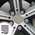 thumbnail image 1 of Car Wheel Hub Screw Cap | Diamond Studded Tire Nut Cover | Decorative Multicolor 20-Pack | Scratch Resistant, Rust Preventive, Plastic, Fits 19mm Diameter, 1 of 6