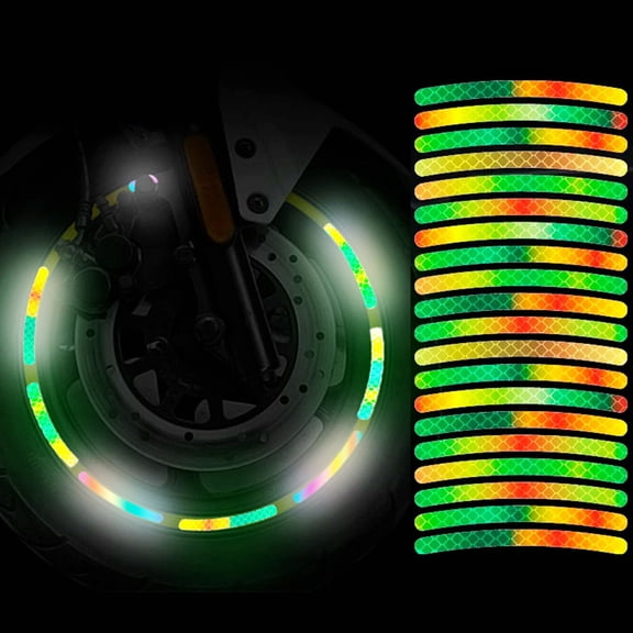 Car Wheel Reflective Rim Stickers 40 Pack, Safety Decals for Night Driving on Cars, Trucks, Motorcycles, Bicycles
