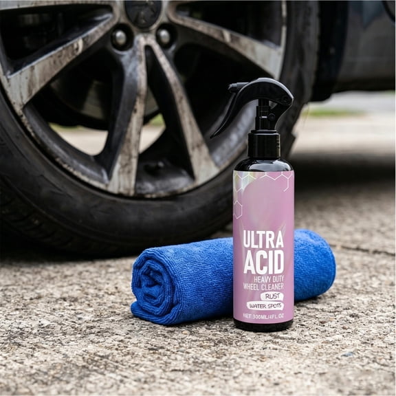 Car Wheel Rust Removal Cleaner, Decontamination Anti-Aging for Wheels, Restores Brightness Prevents Oxidation, For Alloy Rims, 6.8 Fl Oz