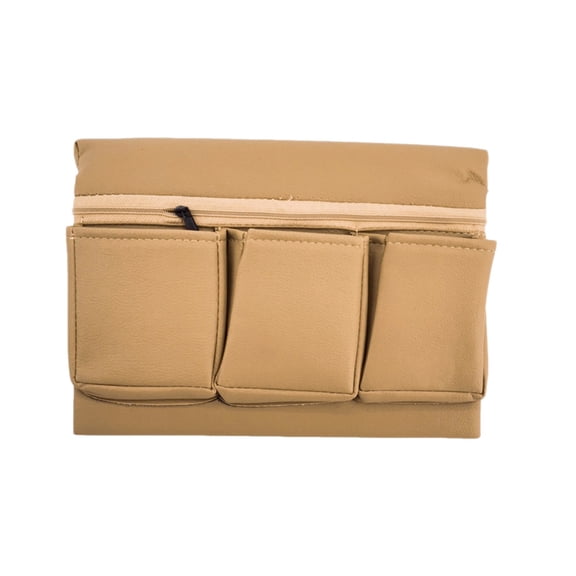 Car Window Armrest Storage Box, Leather Automotive Door Side Storage Bag & Elbow Rest Pad, Multifunctional Vehicle Door Pad Beige
