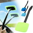 thumbnail image 1 of Car Window Cleaner Basdi Multifunctional Car Window Cleaner - Long Handle Windshield Dust and Fog Remover | Ergonomic Grip, Effective on Glass, Essential for Auto Care and Safety, Blue, 1 of 10