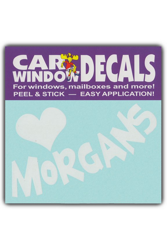 Car Window Decals: I Love Morgans | Horses Lover | Stickers Cars Trucks Glass