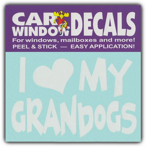 Car Window Decals: I Love My Grandogs | Stickers Cars Trucks Glass