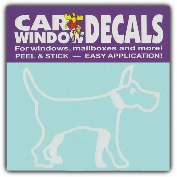 Car Window Decals: Medium Size Dog Breed | Family Stick Figures | Stickers Cars