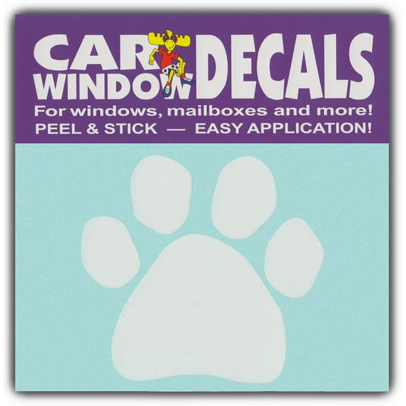 Car Window Decals: Single Paw | Dog Or Cat Paw | Stickers Cars Trucks Glass