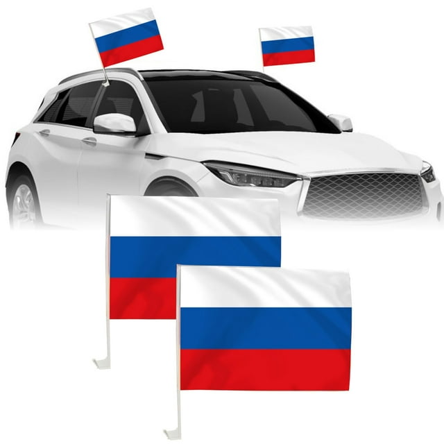 Car Window Flag 45 X 30 Cm With 43 Cm Pole And Clip Chinese Couplets