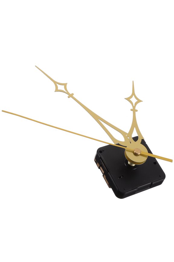 Golden Plastic Clock Movement Mechanism with Hour, Minute Hands and Motor for Clock Making 1 Set