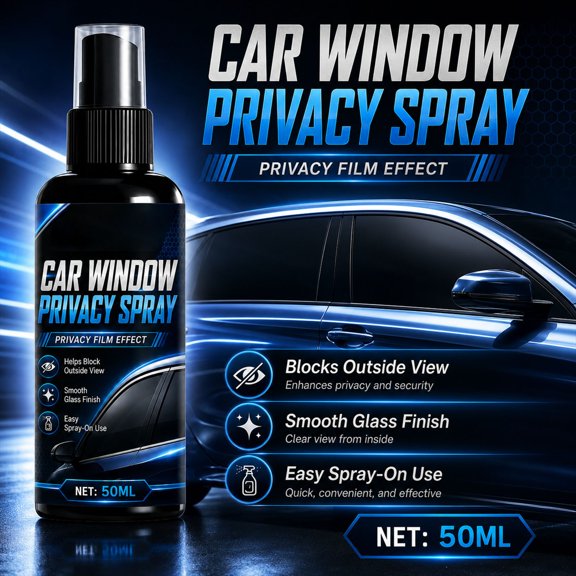 Car Window Glass Coating Spray, Resistant Peep Privacy Protection Coating for Vehicle Side and Rear Window, Efficient Sun Block and UV Protection Shield, for Car Windshield Mirror