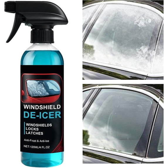 Car Window Ice Spray, 120ml Ice Removing Agent for Windshield Rearview Mirror