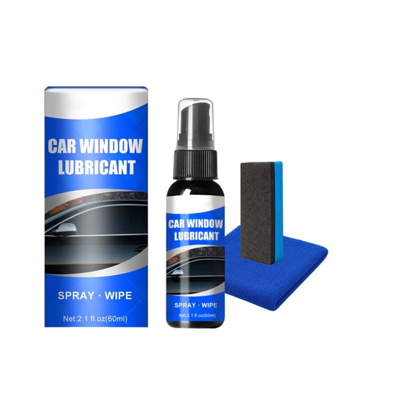 Car Window Lubricant Spray Rubber Seal Track Noise Eliminator, Reduces Squeak Protects Seals Smooth Operation Long Lasting, for Car Doors Sunroof Windows Home Tracks