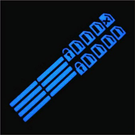 Car Window Luminous Button Sticker Wear-resistant Fluorescent Glass Lifter Night Safety Switch Stickers