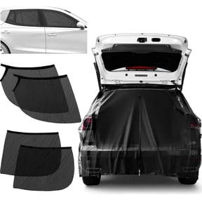 5 Pcs Car Window Bug Screens for SUV Camping with Tailgate Screen, Breathable Nylon Insect Net Privacy Shade, Fit Side Windows & Trunk for Outdoor Road Trips(XL)
