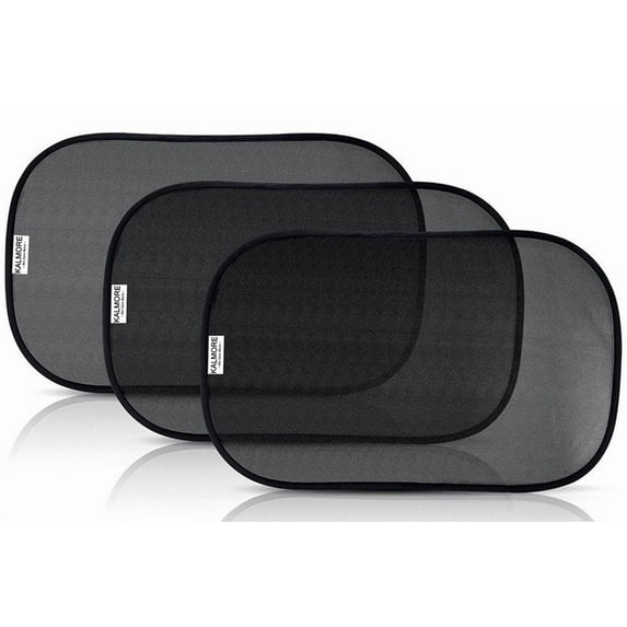 Car Window Shade (3 Pack), Car Window Sun shades, 80 GSM for Maximum UV Protection, Size 19"x12"