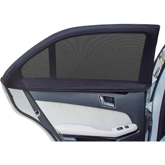 Car Window Shades, 2 Pack Breathable Mesh Car Side Back Window Sun Shades, Stretchy Window Screen for Baby Family Pet UV Protection, Window Covers Fit for Most(95%) of Cars - (Medium 39"x19")