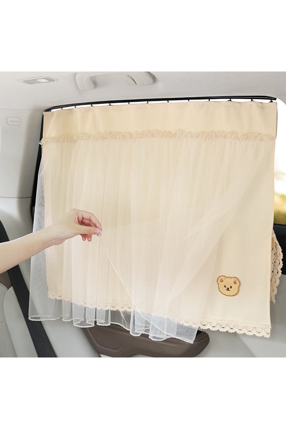 Car Window Shades for Baby - UPF 50+ Strong Sun Shield (Sunburn/Glare Proof), 26.77"22.05" Universal Fit for Cars, BPA/Phthalate-Free Soft Fabric, Embed into the Original Vehicle Weatherstripping