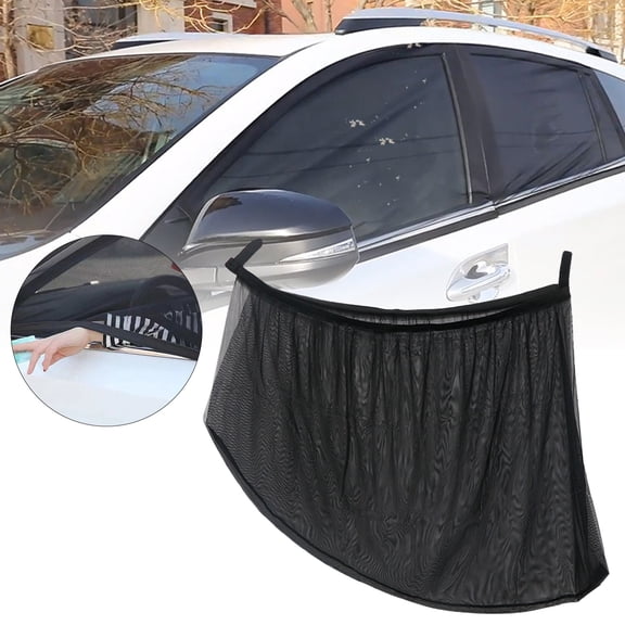 Car Window Shades, Breathable Mesh Car Side Back Window Sun Shades, Stretchy Window Screen for Family Pet UV Protection, Window Covers for Most of Cars, Front