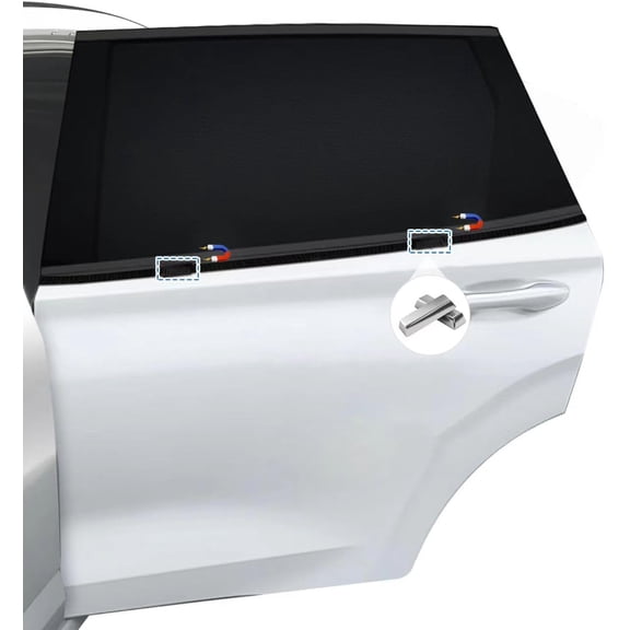 Car Window Shades [Magnetic], 2 Pack Breathable Side Car Window Sun Shade for Baby, Back Window Covers, Anti-Sun Glare, Reduce Uv Rays and Privacy Protection, Fit for 96% Cars Suvs