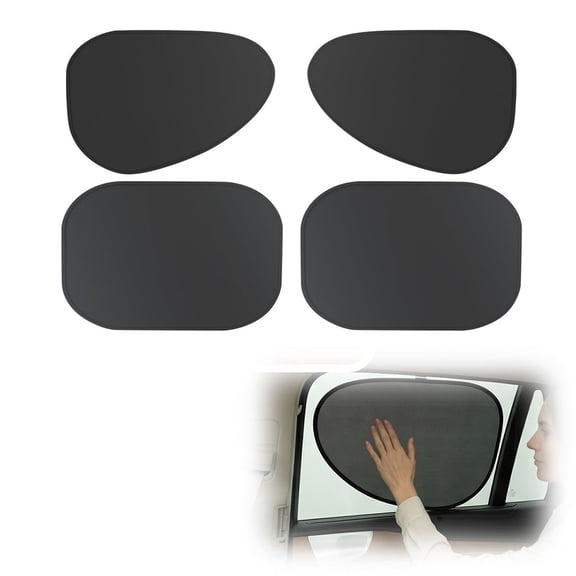 Car Window Shades for Side Window – Static Cling Sun Shade, UV Protection & Heat Reduction, Glare Reducing for Safer Driving, Universal Fit for Cars SUVs Trucks, Foldable Storage (Front+Rear)