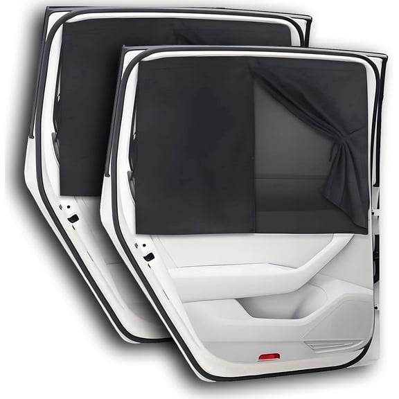 Car Window Shades, Side Window Sun Shade, 2 PCS Magnetic Double Layer Auto Sun Shade for Side Windows, Back Car Window Curtain for Camping,Breastfeeding,Taking a nap,Changing Clothes,Baby Protection