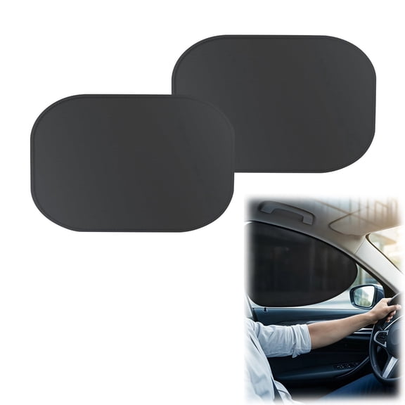 Car Window Shades Side Window Sun Shade, Static Cling UV Protection Sunshade, Universal Fit for Most Vehicles, Foldable(2pc Rear)