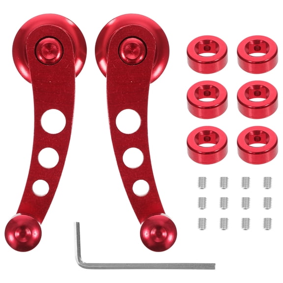 NUOLUX Car Winder Crank Rocker Red Universal for Car Interior Upgrade 1Set