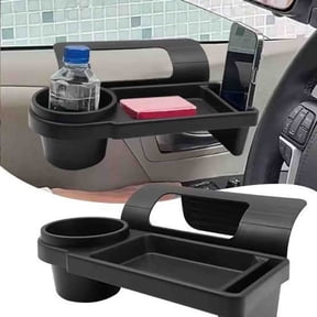 Car Window Storage Organizer Clip-On Cup Holder Phone Mount, Multifunctional Car Door Hanging Box with Charging Port Slot, Universal Auto Window Cup Holder for Sedan Truck,car window cup holder
