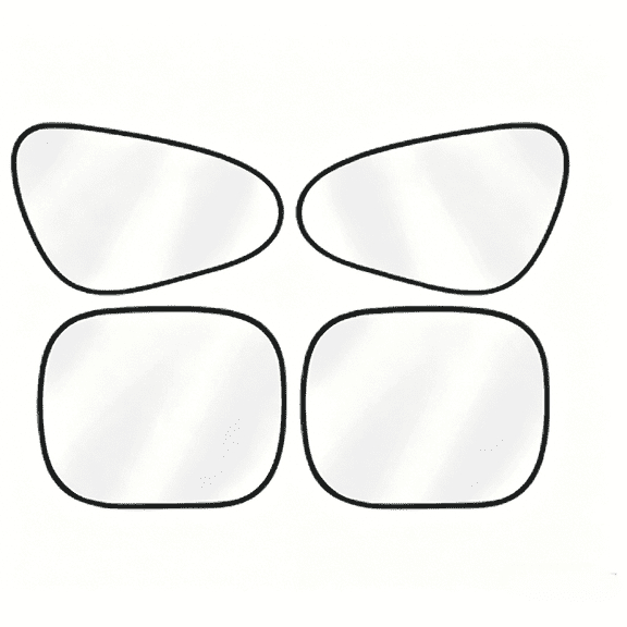 Car Window Sun Shade 4-Pack, Static Cling UV Protection Sunshades for Side Windows, Styles Universal Fit for Cars, SUVs, Vans