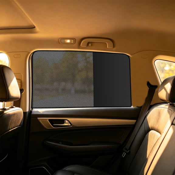 Car Window Sun Shade Magnetic Mesh Side Window Cover Semi Transparent UV Blocker Heat Rejection Privacy Curtain for Sedan SUV Truck Van 30.71 In Front Rear Side Windows Summer Driving Road Trips RV