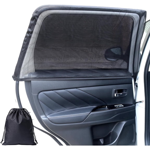 Car Window Sun Shade Side Windows Sunshade Car Seat Sun Protector Rear Shades Curtains Screen Nets Covers Meshs Tint Blocker (2 Pack Rear Window Shade)