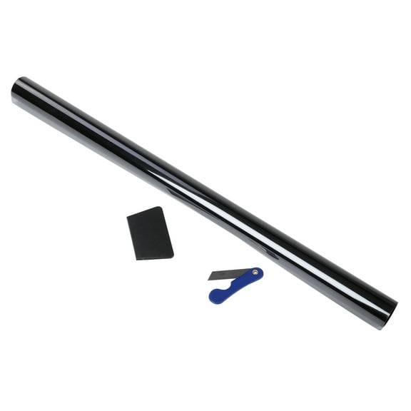 Car Window Tint Film for Auto Sun Shade Roll Black Universal, Heat UV Block and Scratch Resistant