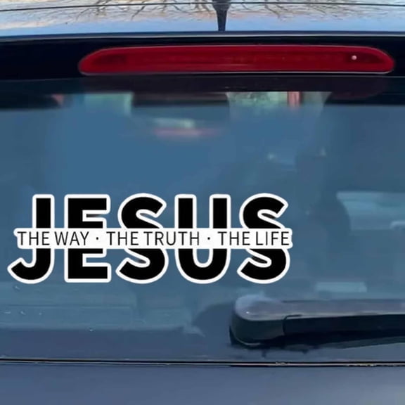 Car Window Vinyl Decal, Bumper Sticker with Letter Pattern for Vehicle and Laptop