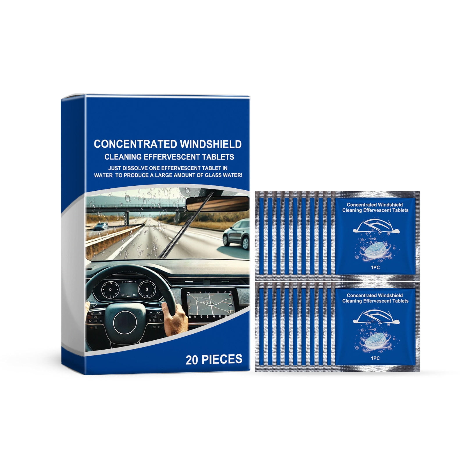 Car Windscreen Cleaning Effervescent Tablets, Windshield Wiper Fluid