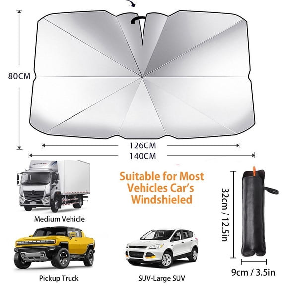 Car Windscreen Sun Shade Sunshade Heat Reflective Visor Umbrella Front Cover