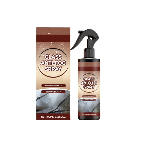 Car Windshield Anti-Fog Spray – Clears Weather-Induced Fog and Mist, Provides Long-Lasting Rain and Condensation Resistance, Safe for Tinted Windows and Various Glass Surfaces