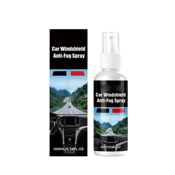 Car Windshield Anti-Fog Spray, Long-Lasting Defogger, 3.38 fl oz Clear Vision Coating for Auto Mirrors and Glass