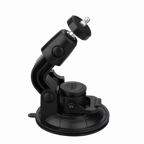 Car Windshield Camera Holder 9cm Suction Cup Mount - Plastic Black 1-Pack