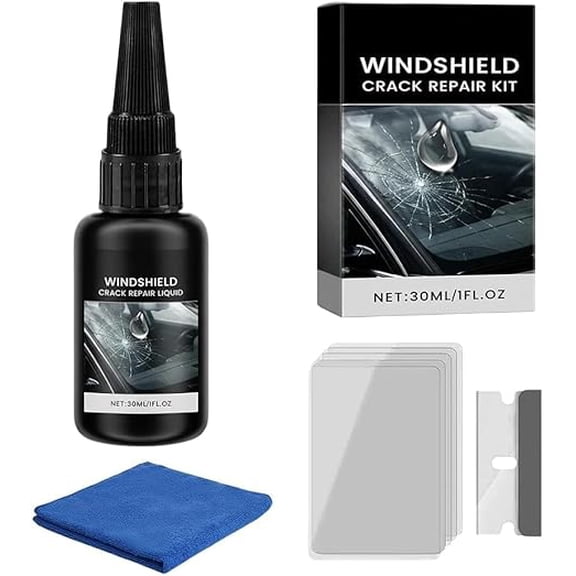 Car Windshield Chip Repair Kit, New Advanced Formula Quick Fix, Glass Repair Liquid, Quick Windshield Repair for Chips and Cracks,All Crack Types Windshield Repair Kit (1PC)