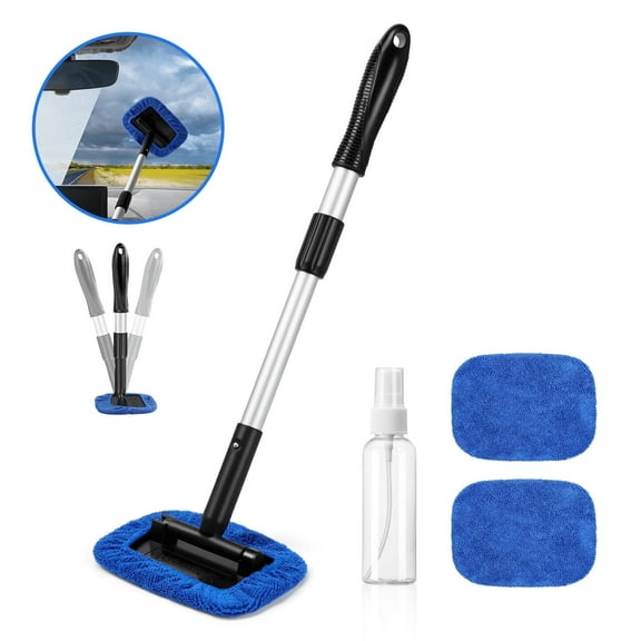 Car Windshield Cleaner Tool Inside,Automotive Cleaners Windshield Glass Cleaning Tool,Cleaner for Car Window,4 Piece