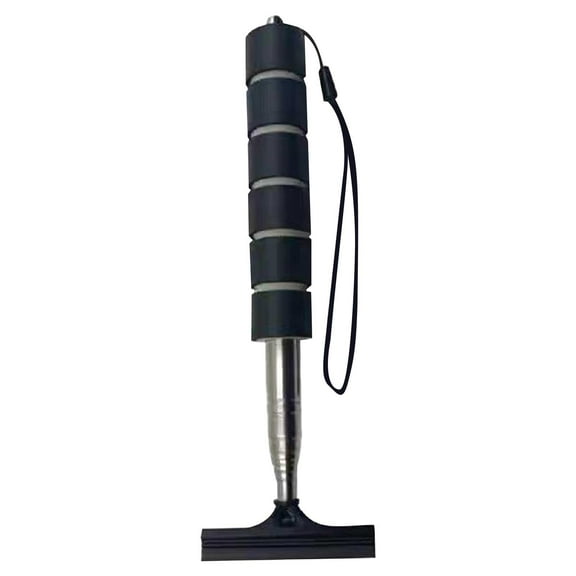 Car Windshield Cleaning Tool, Telescopic Car Window Cleaner with Extendable Handle, Multi-Purpose Squeegee and Brush for Trucks SUVs Sedans, Compact Car Care Kit for Rain Snow and Dust Removal